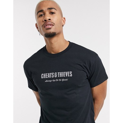 Cheats & Thieves – T-shirt z logo-Czarny  Cheats & Thieves S promocja Asos Poland 