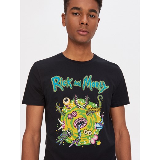 House - T-shirt z nadrukiem Rick and Morty - Czarny House  XXL 