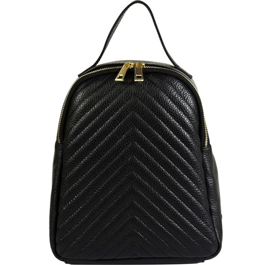 Skórzany plecak "Padova" w kolorze czarnym - 29 x 21 x 9 cm Florence Bags  OneSize Limango Polska