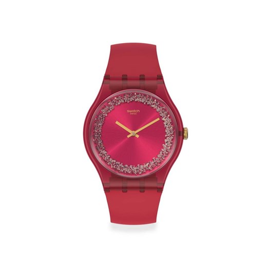 Zegarek Swatch czerwony analogowy 