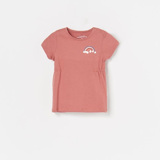Reserved - Koszulka z elastycznymi wstawkami - Różowy Reserved  98 