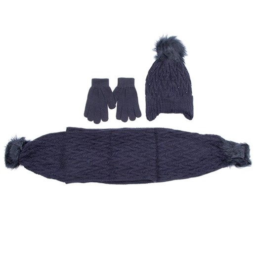 Mayoral Zestaw czapka, szalik i rękawiczki 10701 Granatowy
