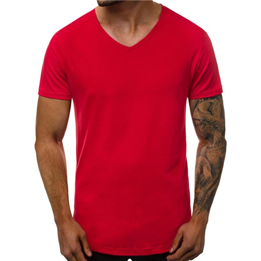 T-Shirt męski czerwony OZONEE O/2309