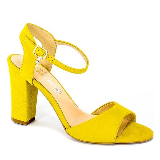 Sandały damskie Tomex skórzane żółte 