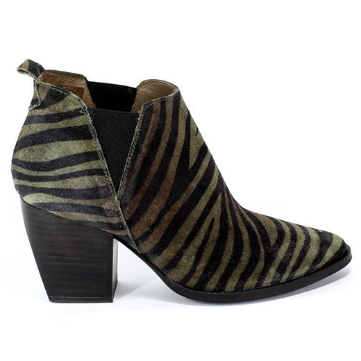 Botki Wonders M-4102 Zebrano Green Zielony Wonders 39 promocyjna cena multimoda.shop