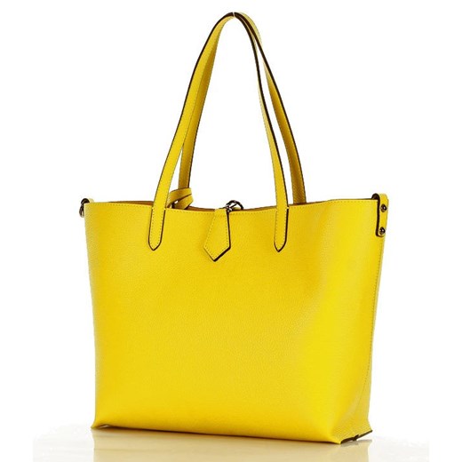 MARCO MAZZINI Torebka shopper XXL glamour tropikalny żółty Merg  One Size merg.pl wyprzedaż 