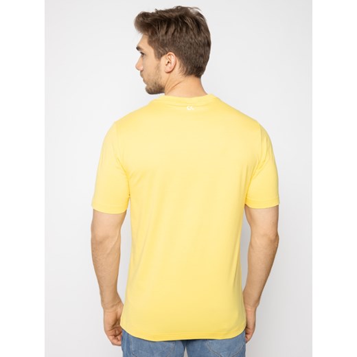 T-shirt męski żółty Calvin Klein z krótkimi rękawami 