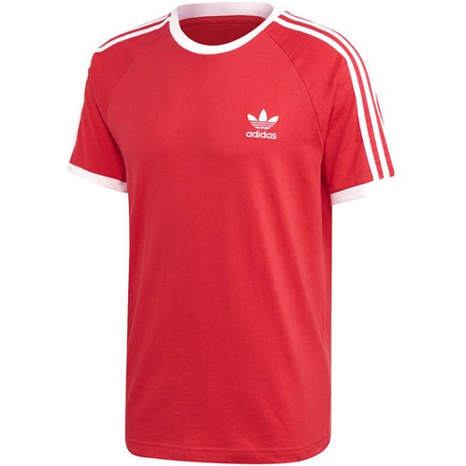 T-shirt męski Adidas Originals czerwony w paski z krótkim rękawem 