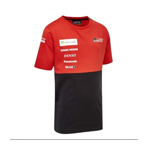 T-shirt chłopięce Toyota Gazoo Racing wielokolorowy bawełniany z krótkim rękawem z nadrukami 