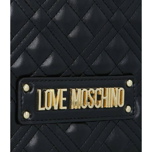 Listonoszka Love Moschino elegancka z tłoczeniem na ramię 