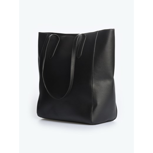 Shopper bag Gate matowa czarna elegancka na ramię 