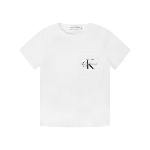 Calvin Klein Jeans T-Shirt Monogram Pocket IB0IB00457 Biały Regular Fit