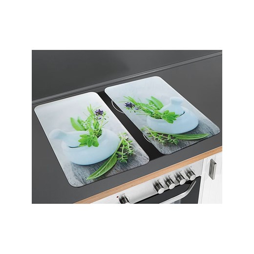 Płytki (2 szt.) w kolorze biało-zielonym na kuchenkę - 30 x 52 cm Wenko  OneSize Limango Polska