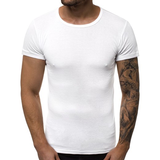 T-Shirt męski biały OZONEE JS/NB003 ze sklepu ozonee.pl w kategorii T-shirty męskie - zdjęcie 82563602