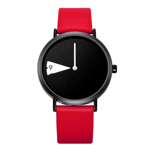 Damski designerski zegarek SK na czerwonym pasku Shengke   wyprzedaż niwatch.pl 