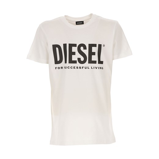Diesel Koszulka Dziecięca dla Chłopców Na Wyprzedaży, biały, Bawełna, 2021, 10Y 8Y