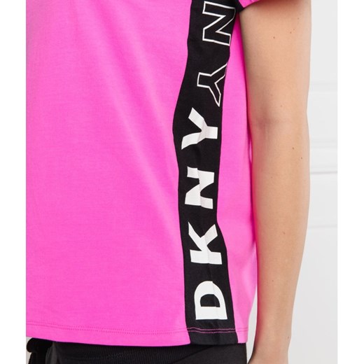 Bluzka damska DKNY z okrągłym dekoltem z krótkimi rękawami 