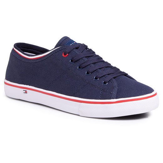 Tenisówki TOMMY HILFIGER - Low Cut Lace-Up Sneaker T3B4-30694-0034 D Blue 800