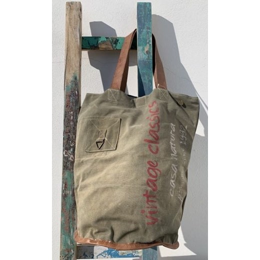 Shopper bag Casa Natura bez dodatków na ramię duża 