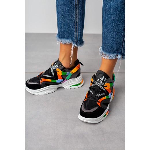 Buty sportowe damskie Casu sneakersy młodzieżowe wiązane gładkie ze skóry ekologicznej płaskie 