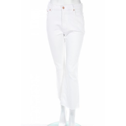 Jeansy damskie NA-KD białe bez wzorów w miejskim stylu 