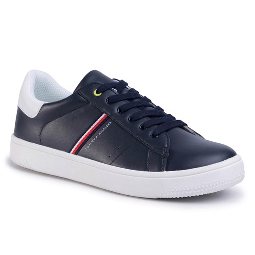 Sneakersy TOMMY HILFIGER - Low Cut Lace-Up Sneaker T3B4-30709-0621 Blue/White X007