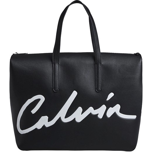 Shopper bag Calvin Klein wielokolorowa bez dodatków 