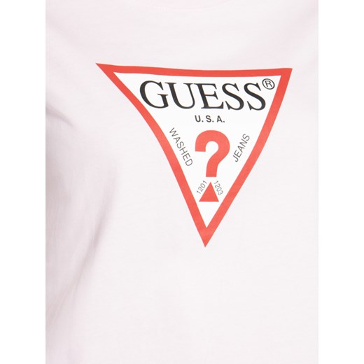 T-Shirt Triangle W0GI06 K8HM0 Różowy Regular Fit