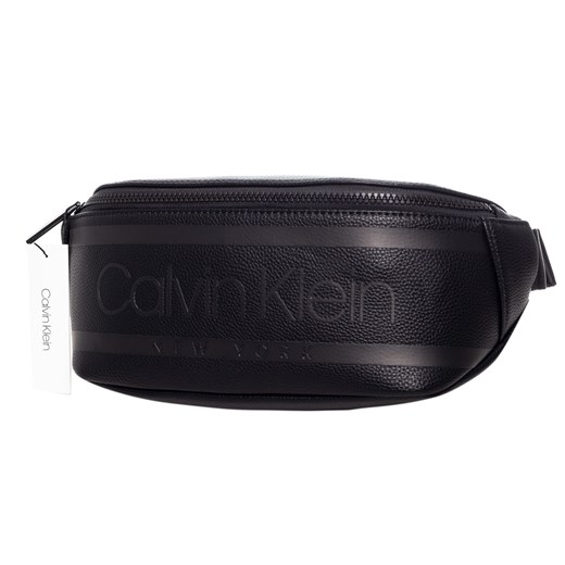 CALVIN KLEIN SASZETKA NERKA STRIPED LOGO PU WAISTBAG BLACK K50K505651 BAX Calvin Klein   messimo