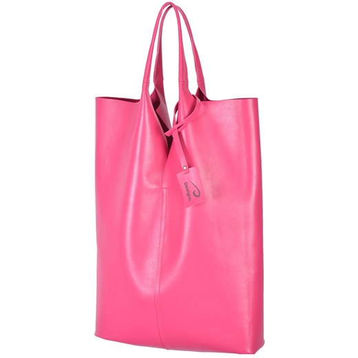 Designs Fashion shopper bag matowa bez dodatków skórzana na ramię 