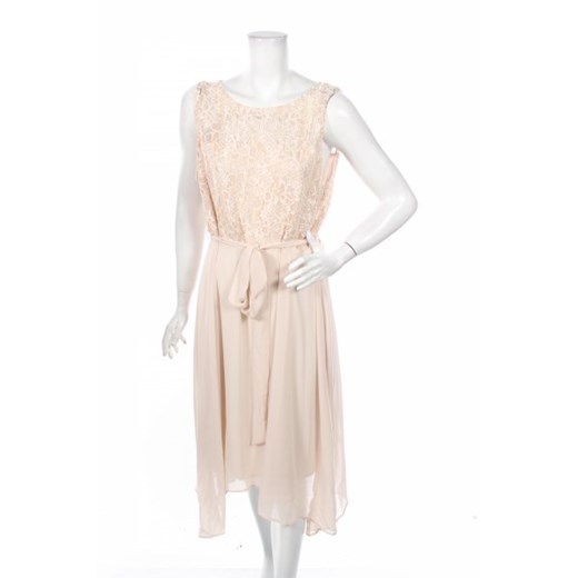 Sukienka Billie & Blossom w cekiny beżowa bez rękawów 