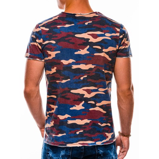T-shirt męski wielokolorowy Ombre z krótkim rękawem 