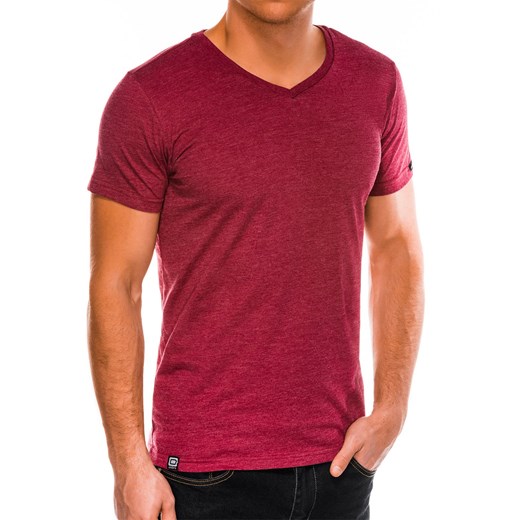 T-shirt męski Ombre z krótkimi rękawami czerwony casual 