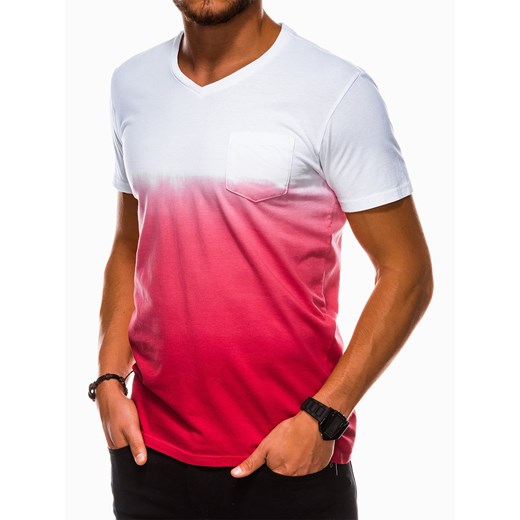 T-shirt męski Ombre z krótkimi rękawami wielokolorowy casualowy 