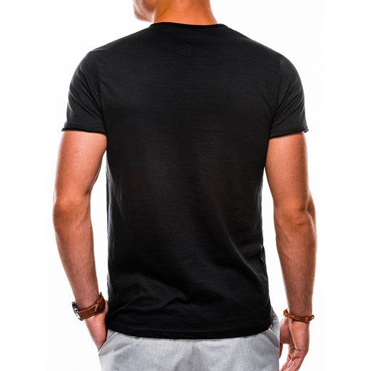 T-shirt męski czarny Ombre z krótkim rękawem 