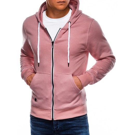 Różowa bluza męska Ombre bez wzorów w stylu młodzieżowym 