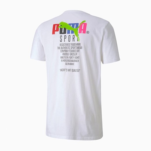 T-shirt męski Puma wielokolorowy z krótkimi rękawami 