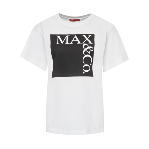 Bluzka damska Max & Co. z krótkim rękawem z okrągłym dekoltem 