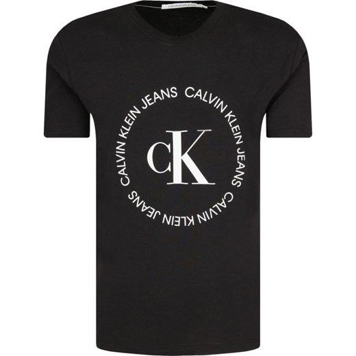 T-shirt męski wielokolorowy Calvin Klein z krótkim rękawem z napisem 