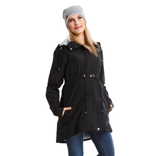 Czarna parka kurtka ciążowa Happymum