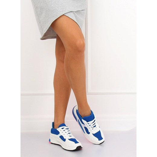 Buty sportowe damskie płaskie z tkaniny bez wzorów 