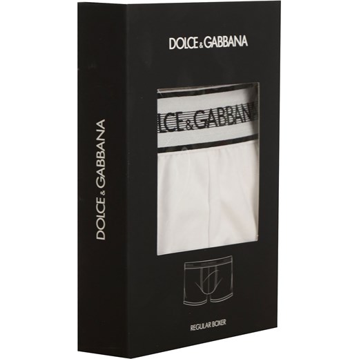 Białe majtki męskie Dolce & Gabbana z elastanu 