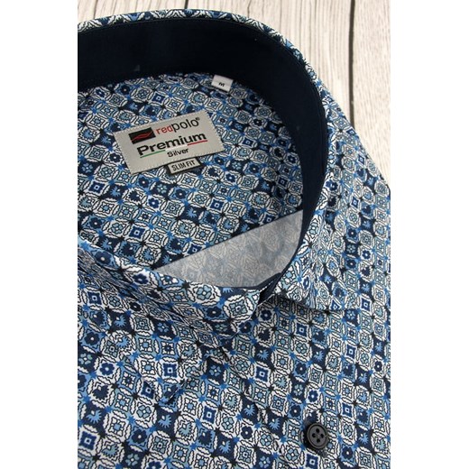 Koszula męska w abstrakcyjne wzory z tkaniny z długimi rękawami jesienna 