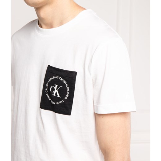 T-shirt męski Calvin Klein młodzieżowy z krótkimi rękawami 