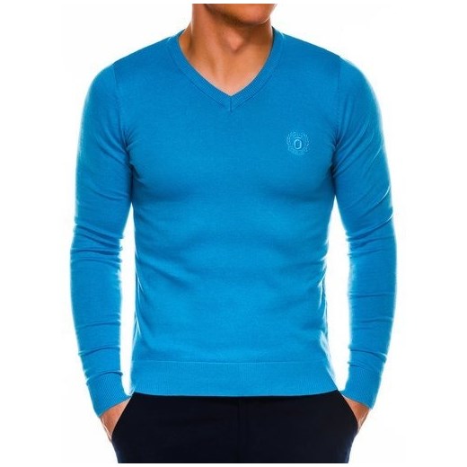 Sweter męski E74 - błękitny