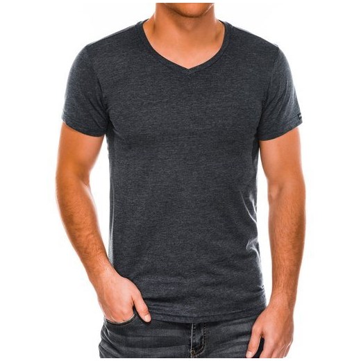T-shirt męski Ombre czarny casual 