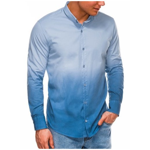 Koszula męska niebieska Ombre na wiosnę 