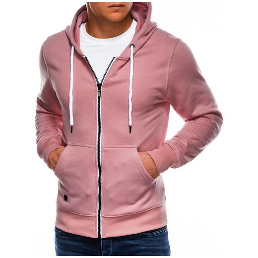 Różowa bluza męska Ombre bez wzorów w stylu młodzieżowym 