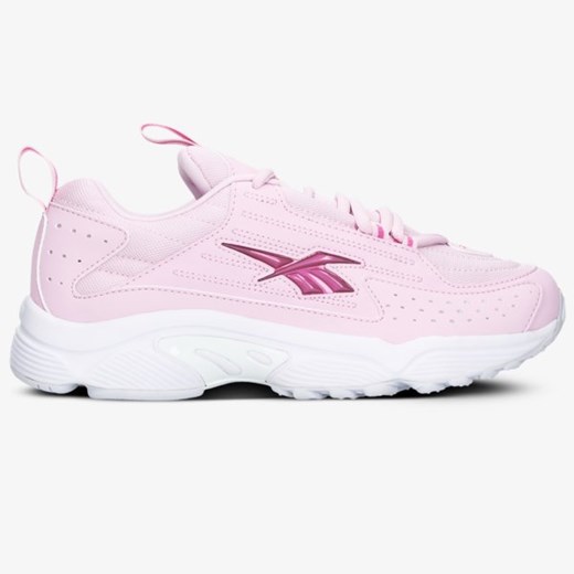 Różowe buty sportowe damskie Reebok na platformie bez wzorów 