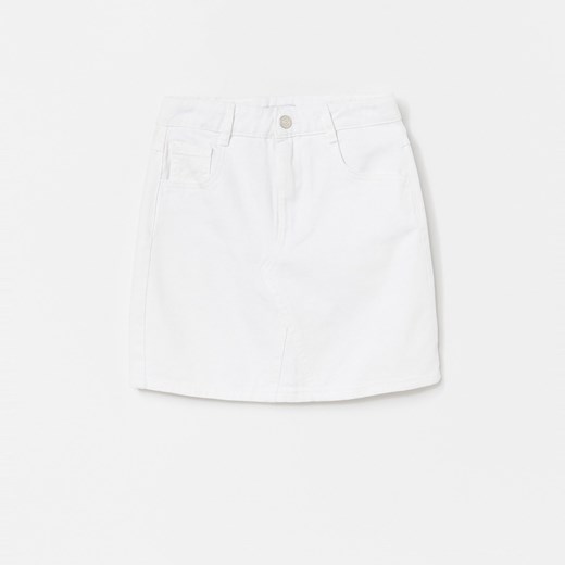Reserved - Bawełniana spódnica mini - Biały Reserved  110 